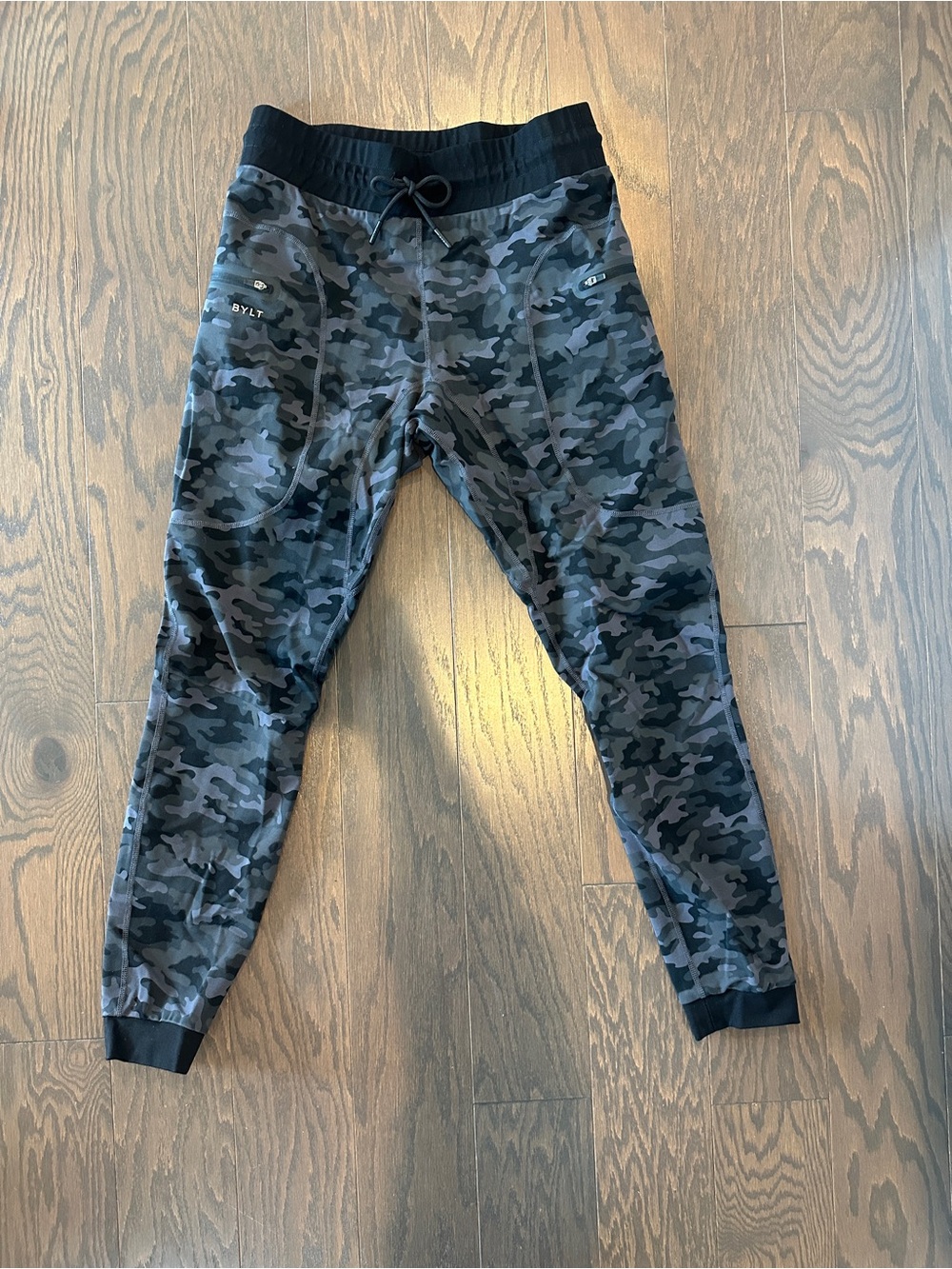 BYLT Basics Men’s Black & Gray Camo Jogger Sweatpants